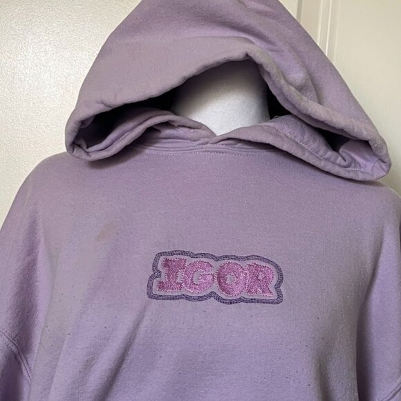 Tyler the Creator Purple Igor Purple Long Sleeve Hoodie Hooded Sweatshirt Medium - Picture 12 of 16